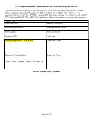 UW Occupational Health Program Requisition Form for Pre ...