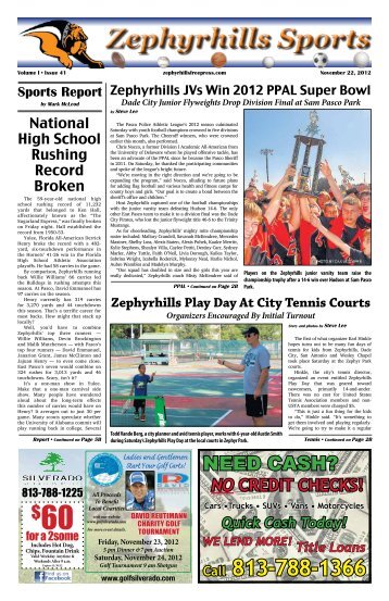 Zephyrhills Sports - Pasco News Publications
