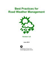 Road Weather Management Program - FHWA Operations - U.S. ...