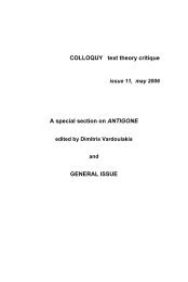 Colloquy Issue 11 May 2006 - Arts - Monash University