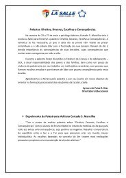 Palestra: Direitos, Deveres, Escolhas e ConsequÃªncias ... - La Salle