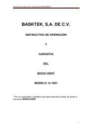 Instrucciones de operaciÃ³n y garantÃ­a BIOZO-DENT - promosa dental