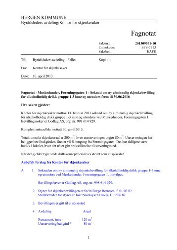 Fagnotat datert 100413 - Bergen kommune