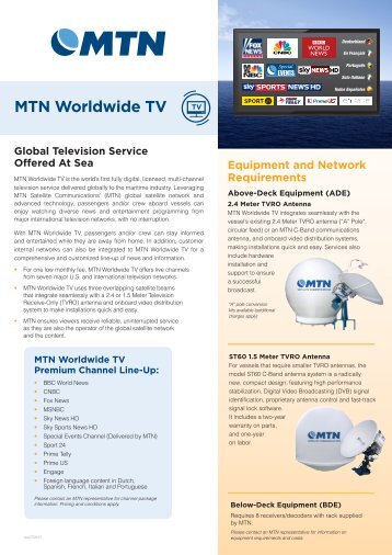 MTN Worldwide TV (A4) - MTN Satellite Communications