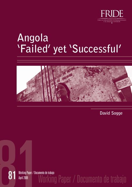 Angola 'Failed' yet 'Successful' - FRIDE