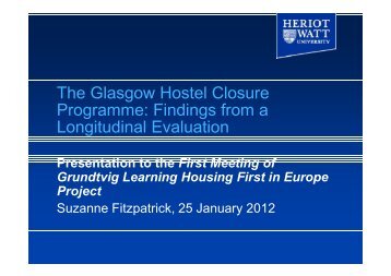 The Glasgow Hostel Closure Programme: Findings ... - Asunto ensin