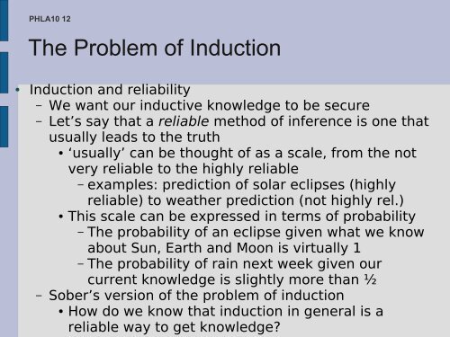 The Problem of Induction