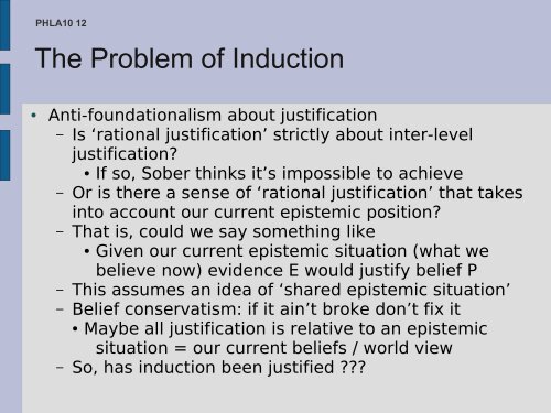 The Problem of Induction