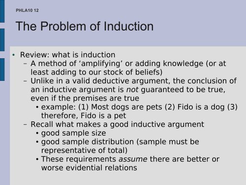 The Problem of Induction