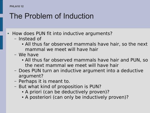 The Problem of Induction