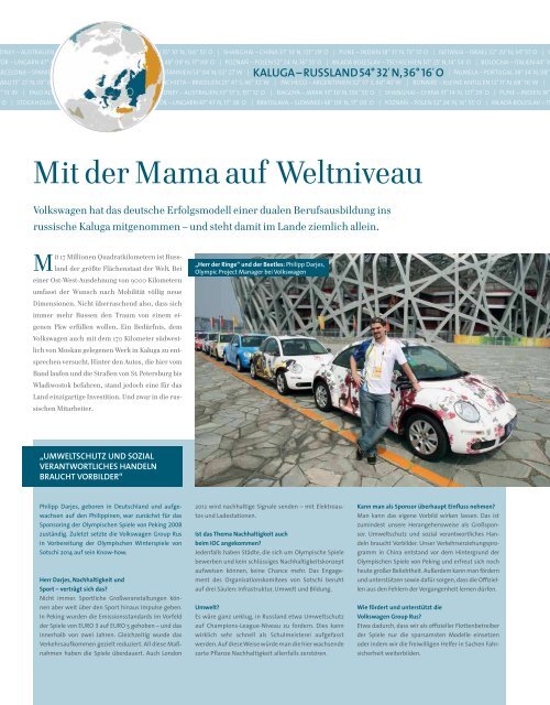 Verantwortung kennt keine Grenzen - Volkswagen Personal