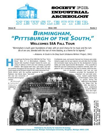 birmingham, “pittsburgh of the south,” - Society for Industrial ...