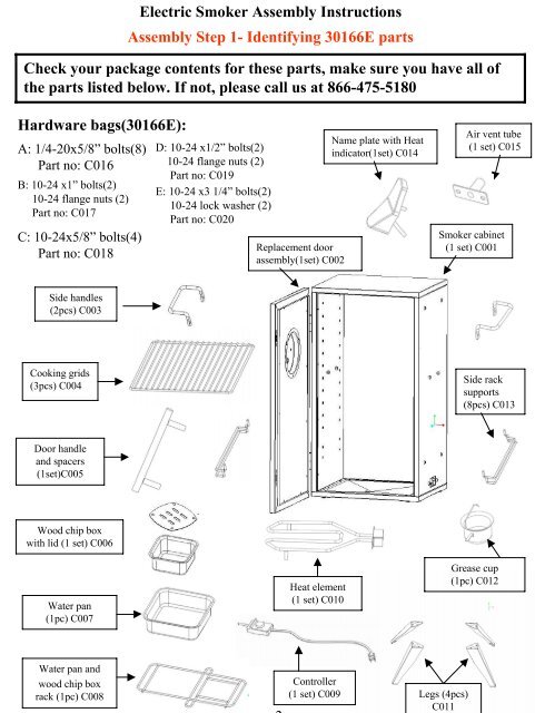 Assembly and owner's manual - Smoke Hollow Smokers by Outdoor ...