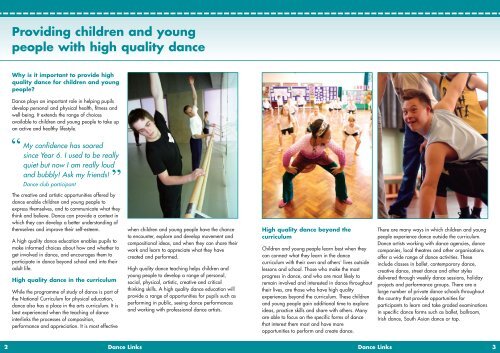 DCMS Dance Links Brochure - Cornwall Healthy Schools