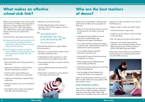 DCMS Dance Links Brochure - Cornwall Healthy Schools