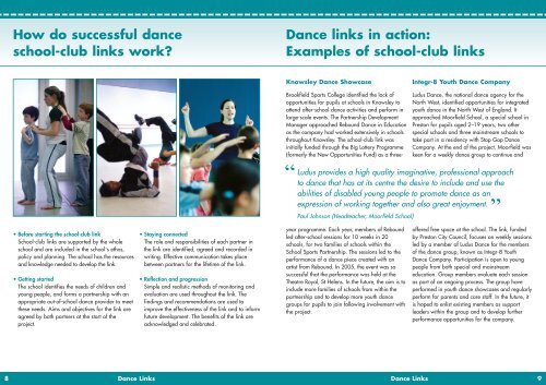 DCMS Dance Links Brochure - Cornwall Healthy Schools