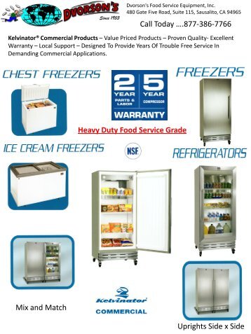 Kelvinator (Electrolux) Commercial Refrigeration ... - Dvorsons