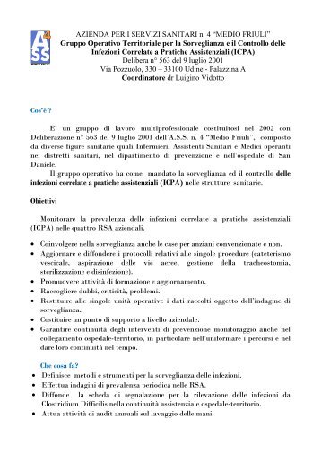 GRUPPO OPERATIVO TERRITORIALE PER LA ... - Medio Friuli