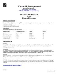 Technical Specification Sheet - Factor II, Inc.