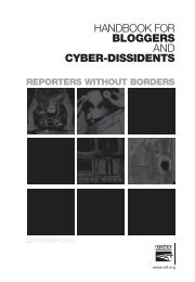 handbook for bloggers and cyber-dissidents - Reporters Without ...