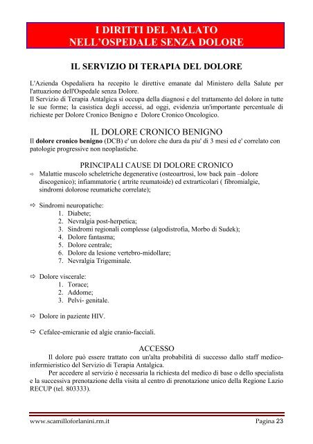 relazioni con il pubblico - Azienda Ospedaliera S.Camillo-Forlanini