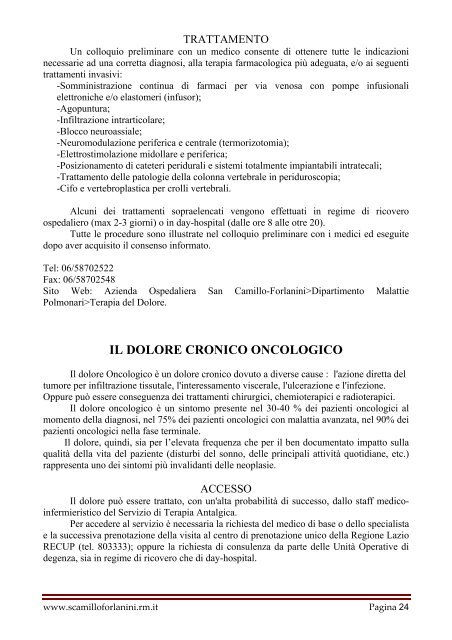 relazioni con il pubblico - Azienda Ospedaliera S.Camillo-Forlanini