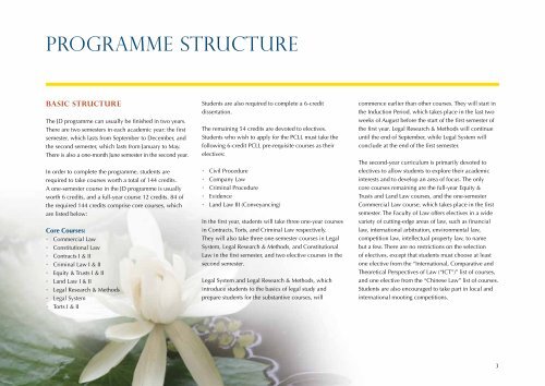 Programme Brochure - Faculty of Law, The University of Hong Kong