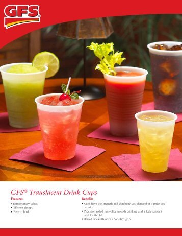 GFSÂ® Translucent Drink Cups - Perkins