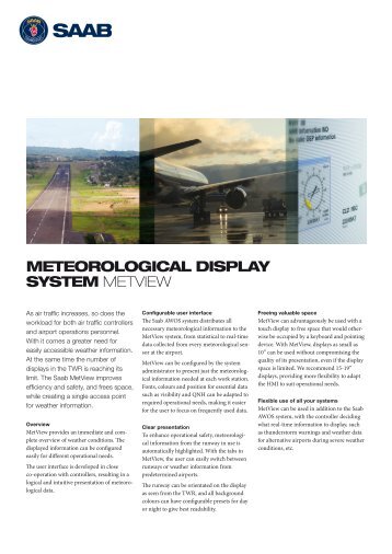 MetView product sheet (pdf) - Saab