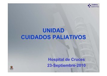 Cuidados Paliativos. - EXTRANET - Hospital Universitario Cruces