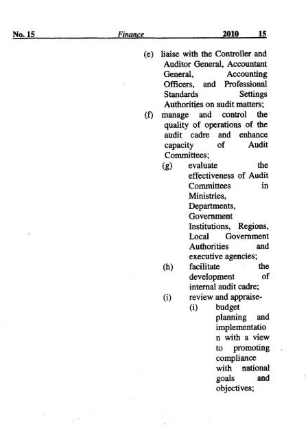 Finance Act 2010 - TRA