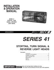 Stop/Turn/Tail Installation Guide - Code 3 Public Safety Equipment