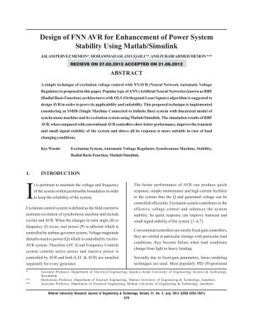 Design of FNN AVR for Enhancement of Power System Stability