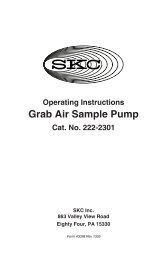 Grab Air Sample Pump Operating Instructions - SKC Inc.