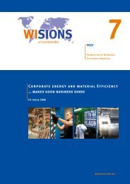 Corporate energy and material Efficiency - WISIONS of sustainability