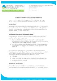 WW 2010 Verification Statement - woolworths holdings limited