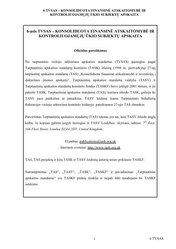 6-asis TVSAS - Finansų ministerija