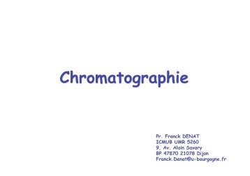 Chromatographie - L3 Chimie Dijon