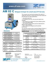 AM 02 C Stripper-Crimper for small size Z+F ferrules ... - Z+F USA, Inc.