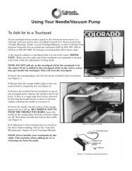 Using Your Needle/Vacuum Pump - Colorado Time Systems