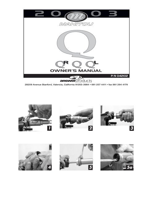 Manitou 2003 Q Service Manual Spoke N Word Cycles