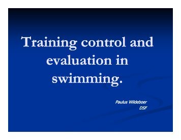 Training Training control and control and evaluation evaluation in ...