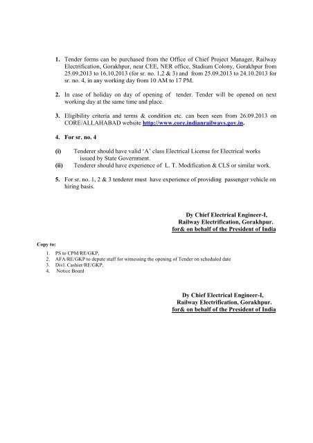 vehicle gkp notice - Core.indianrailways.gov.in