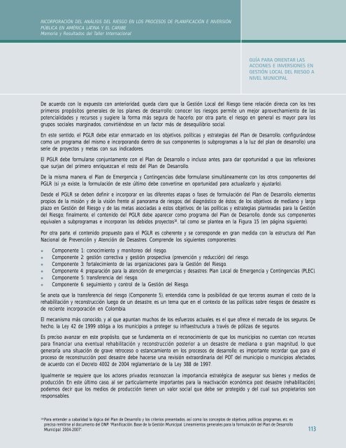 Taller Internacional - 5 junio.p65 - Riesgo y Cambio Climático