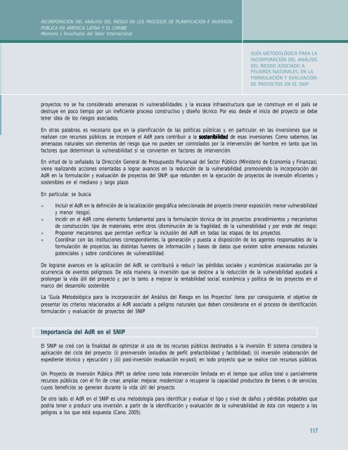 Taller Internacional - 5 junio.p65 - Riesgo y Cambio Climático