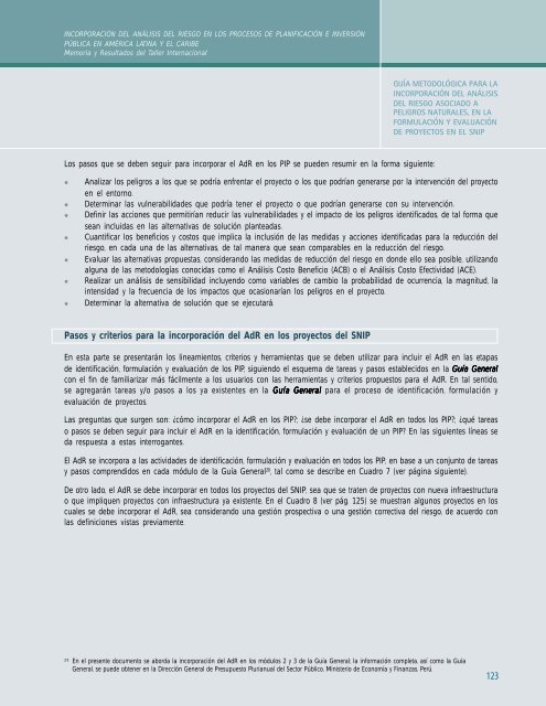 Taller Internacional - 5 junio.p65 - Riesgo y Cambio Climático