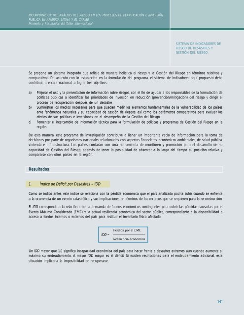 Taller Internacional - 5 junio.p65 - Riesgo y Cambio Climático