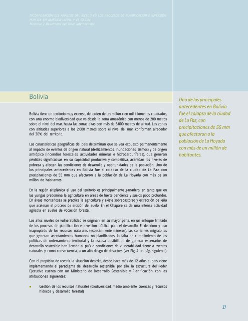 Taller Internacional - 5 junio.p65 - Riesgo y Cambio Climático