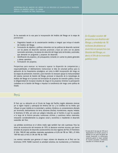 Taller Internacional - 5 junio.p65 - Riesgo y Cambio Climático