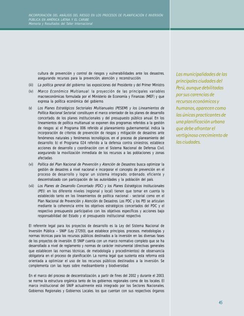 Taller Internacional - 5 junio.p65 - Riesgo y Cambio Climático